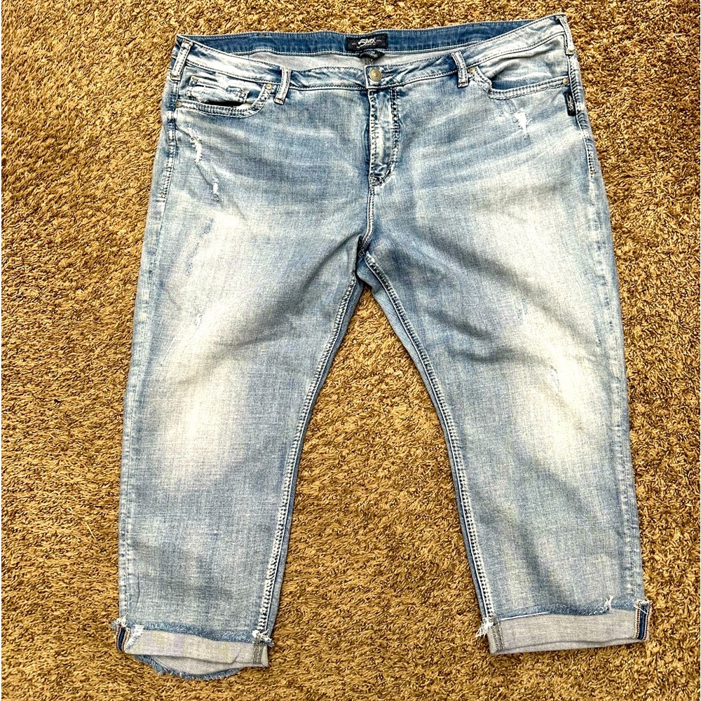 Silver LOOSE Boyfriend Jeans